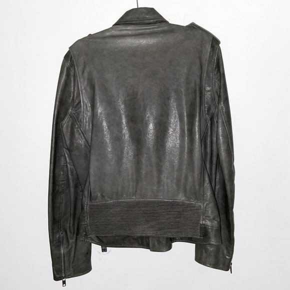 Marc Jacobs Biker/Motorcycle Leather Jacket Gray​​​​​ - Picture 5 of 9